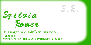 szilvia romer business card